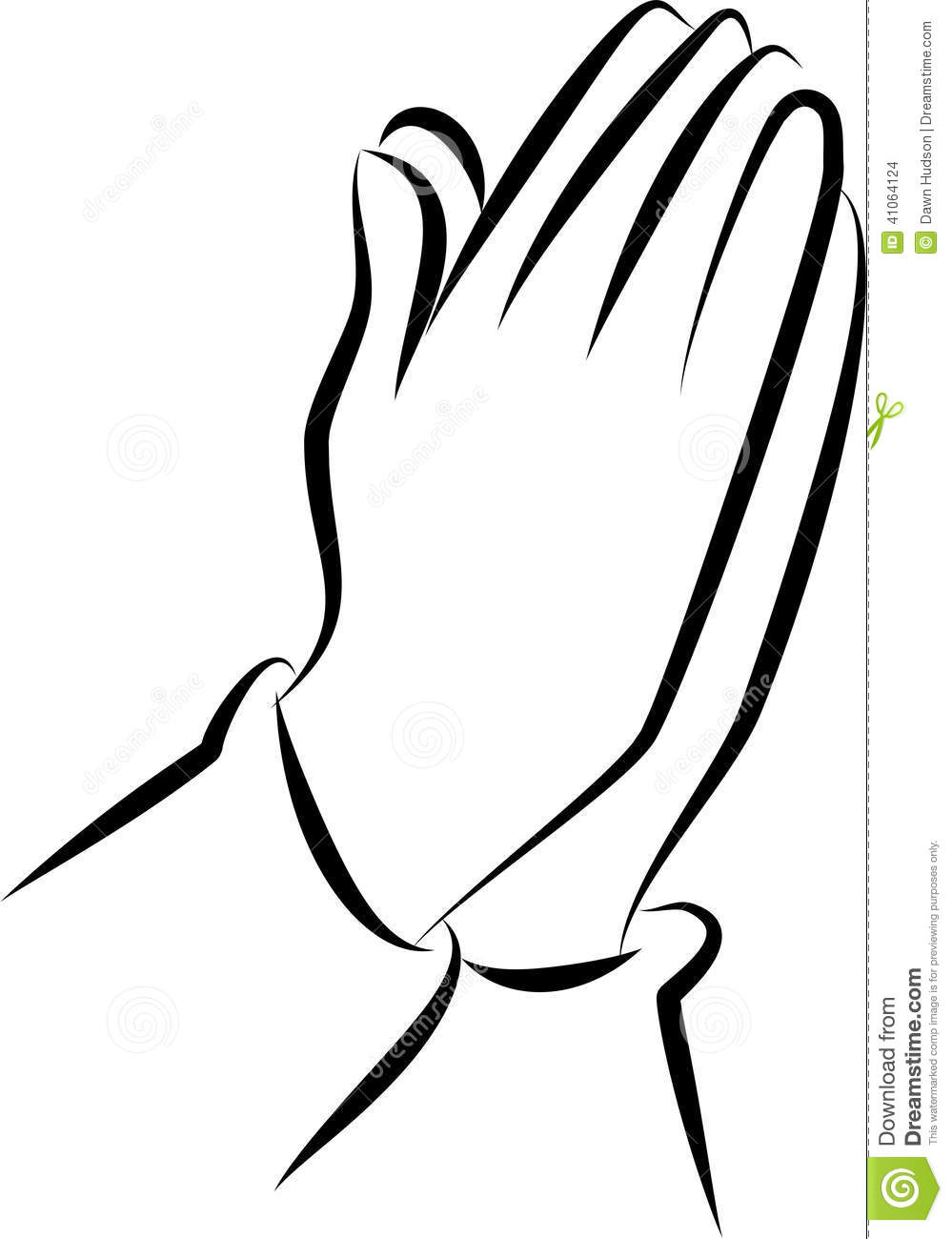 Praying Hands Clipart Black A
