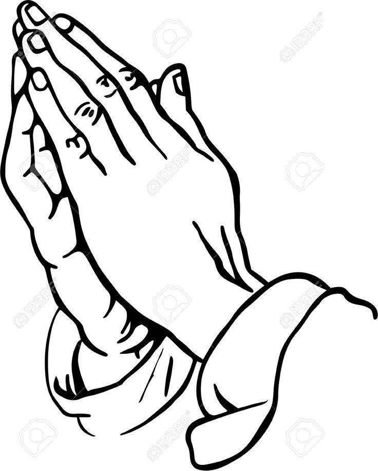 open praying hands clipart