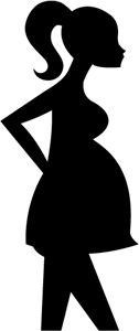 pregnant lady sillouettes .