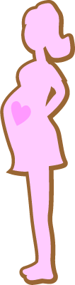 Pregnant Mother With Pink Heart Clip Art Small Sample Shown Click