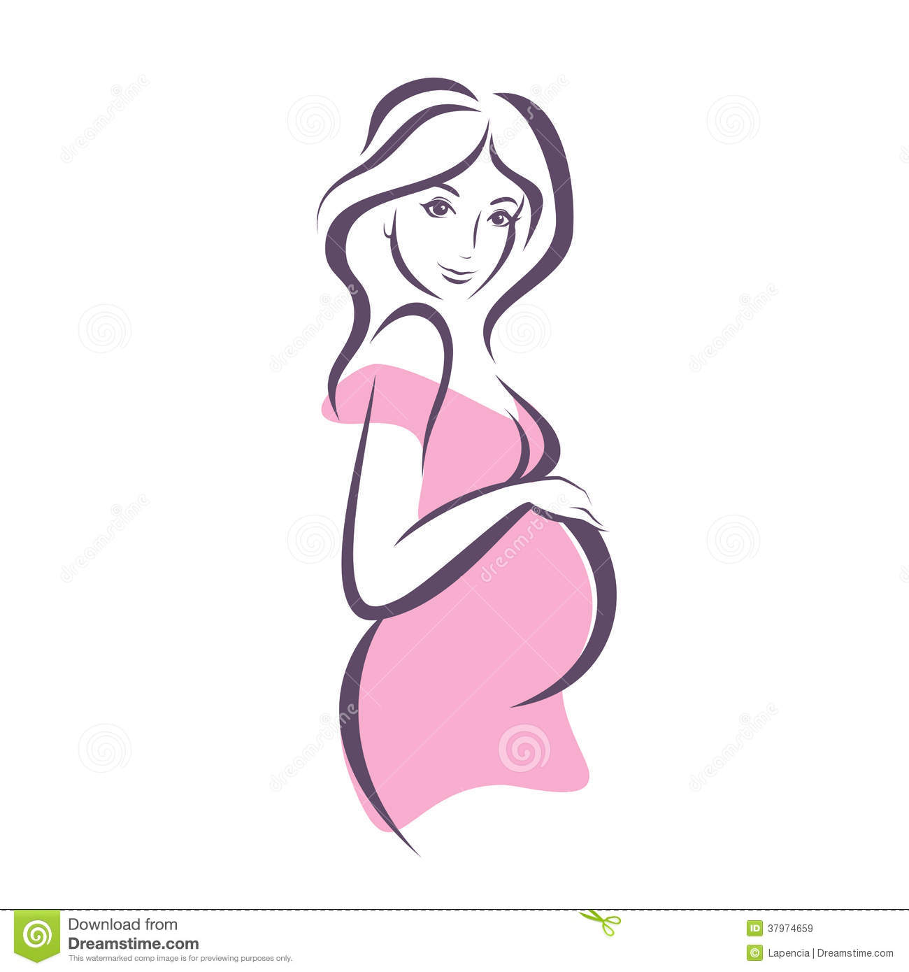pregnant woman silhouette wit