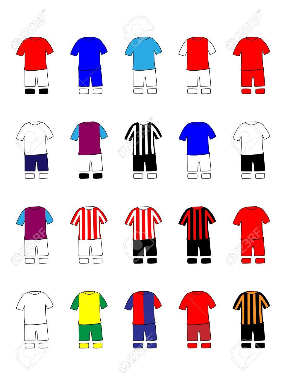 English League Clubs Kits 2013-14 Premier League Stok Fotoğraf - 21050157