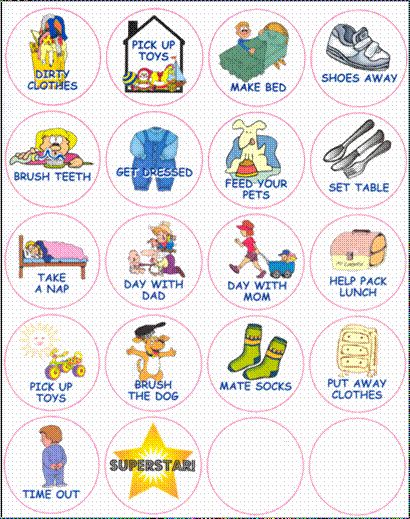 Preschool Chore Pictures | chore chart, chore buddie, preschool, autisum helper
