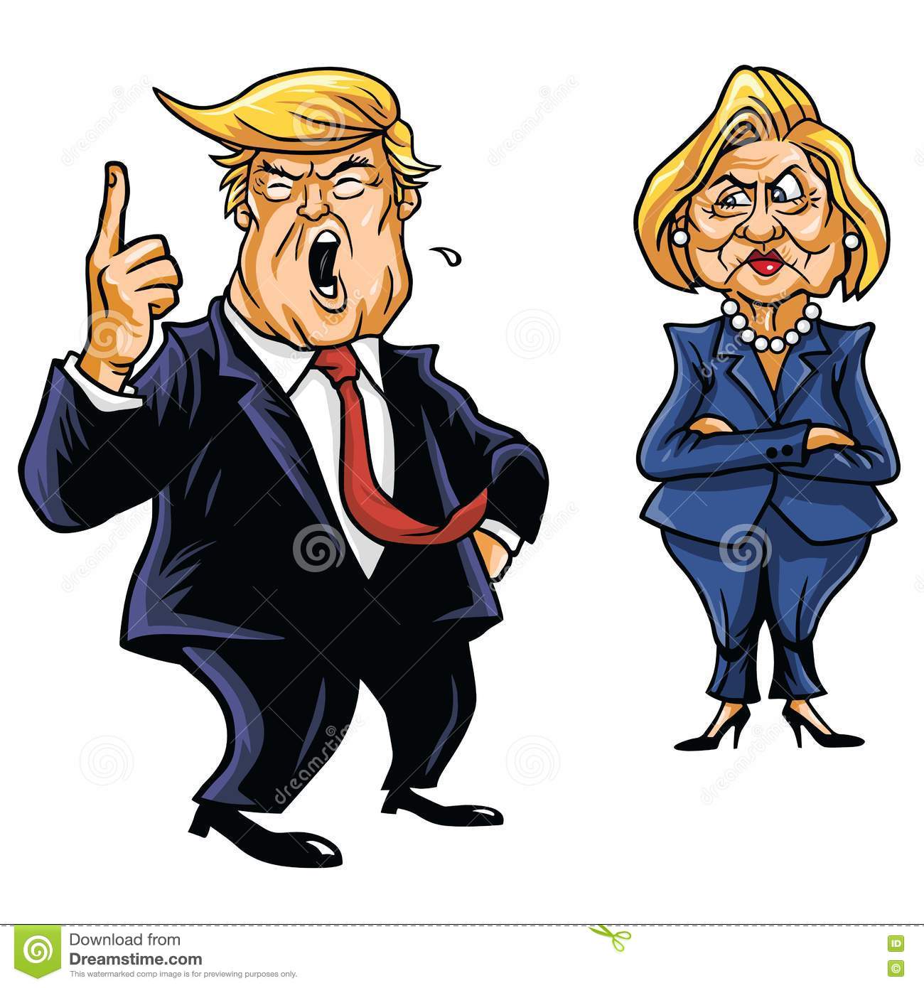 Presidential Candidates Donald Trump Vs Hillary Clinton Royalty Free Stock Image