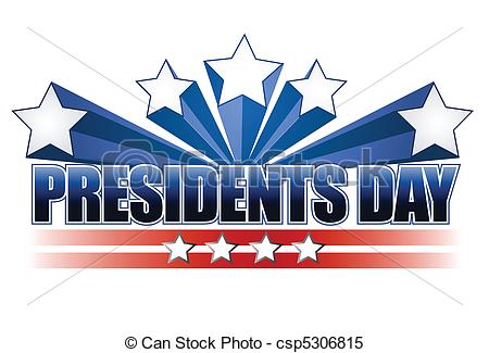 presidents day sign isolated over a white background