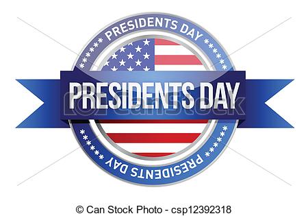 ... presidents day. us seal and banner illustration design