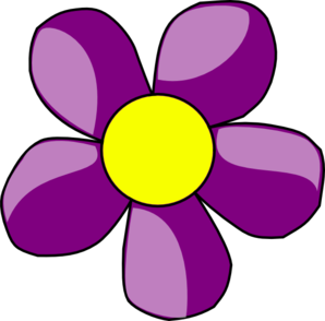 Pretty Purple Flower Clip Art. pink and purple flower% .