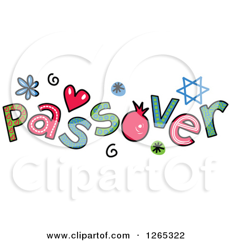 Preview Clipart. Colorful Sketched Passover Text