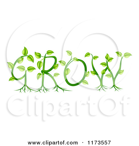 The word grow spelled out wit