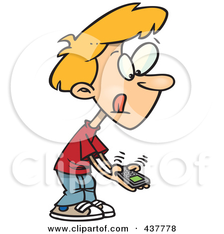 Cell Phone Texting Clipart