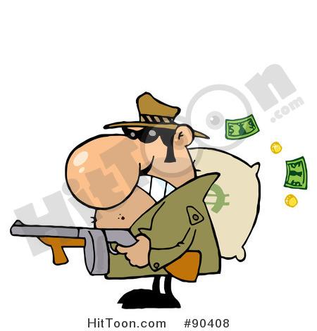 Preview Larger Clipart - Robber Clipart