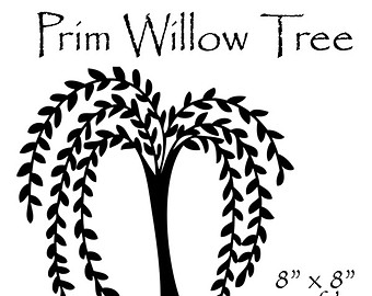 Prim Willow Tree Clipart, Primitive Willow Tree, Prim Clipart, Prim Graphics, Primitive