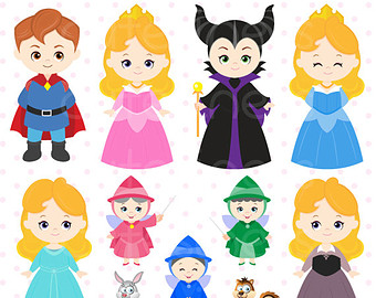 Princess Digital Clipart, Princess Clipart, Princess Clip Art, Sleeping  Beauty Clipart