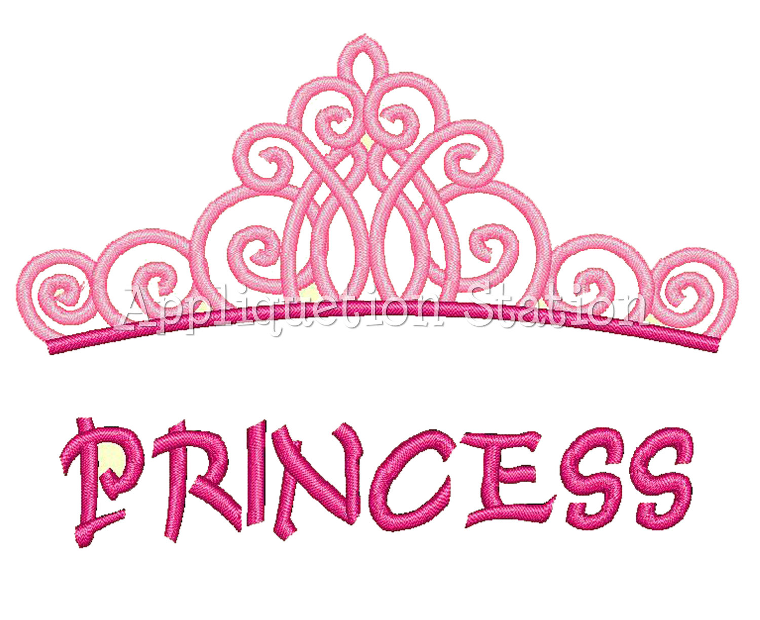 Princess Tiara Crown Machine Embroidery By Appliquetionstation