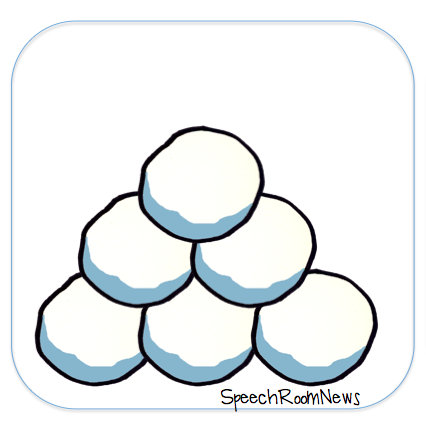 ... One snowball isolated on 