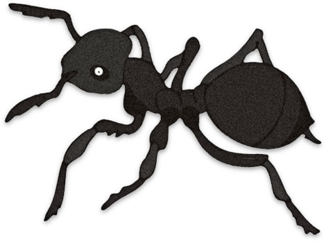 Print version of black ant. - Ants Clip Art