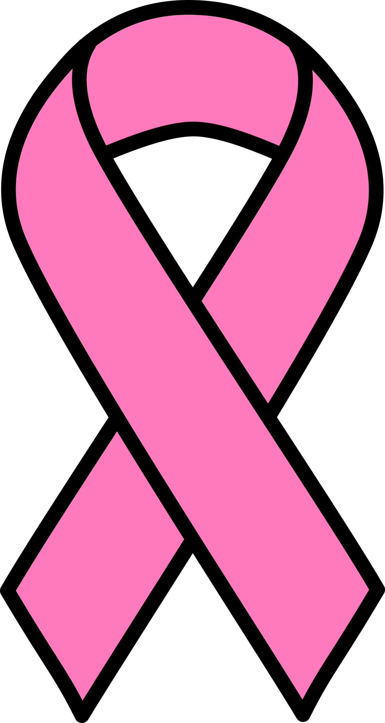 Breast cancer ribbon template