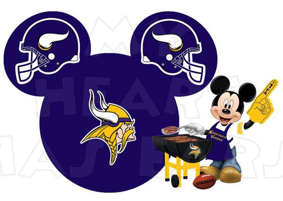 Printable DIY Mickey Mouse Minnesota Vikings by MyHeartHasEars, $5.00 | Sports Disney Style | Pinterest | Football, Minnesota vikings and Minnesota