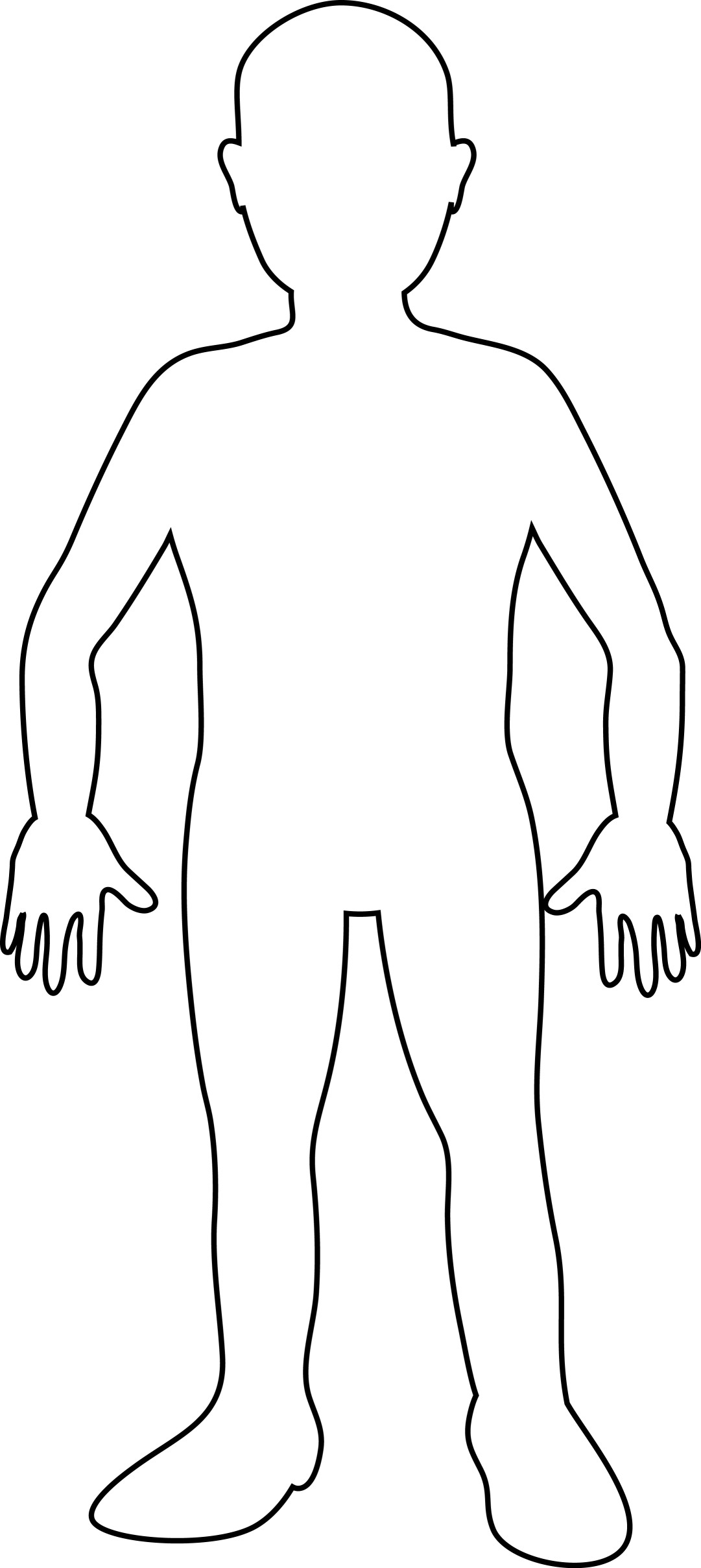 Printable Outline Of Person .