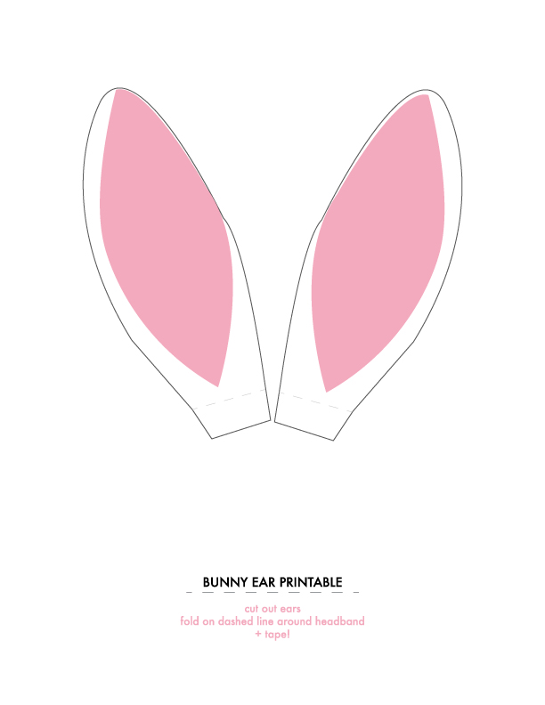 Bunny Ears Clipart Coloring P
