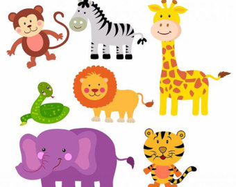 Group Of Zoo Animals Clipart 