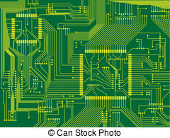 ... printed circuit board - Vector illustration of a printed... ...