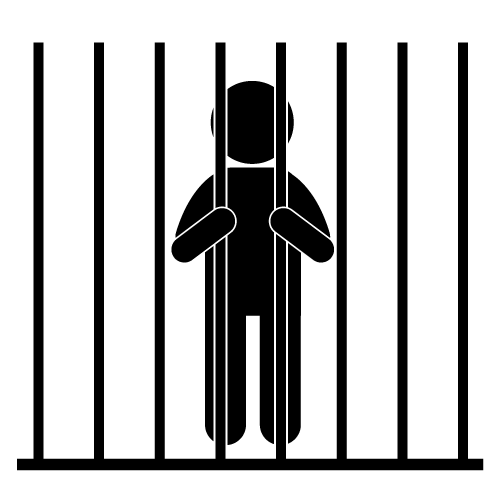 Prisoner Silhouette Free Icon - Jail Clip Art