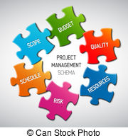 ... Project management diagram scheme concept - Vector Project.