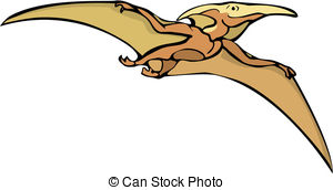 Cute pterodactyl cartoon Stoc