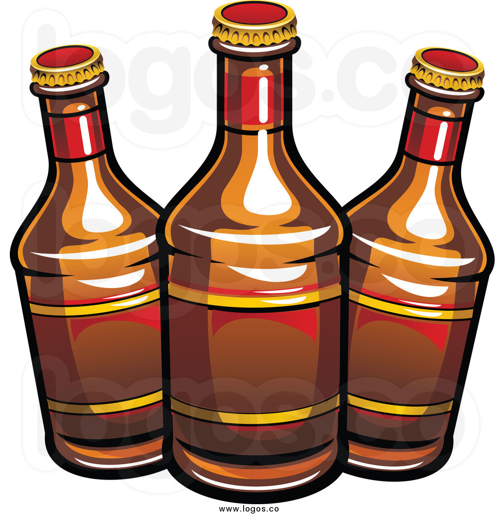 Pub Clipart Royalty Free Clip Art Vector Logo Of Three Beer Bottles By