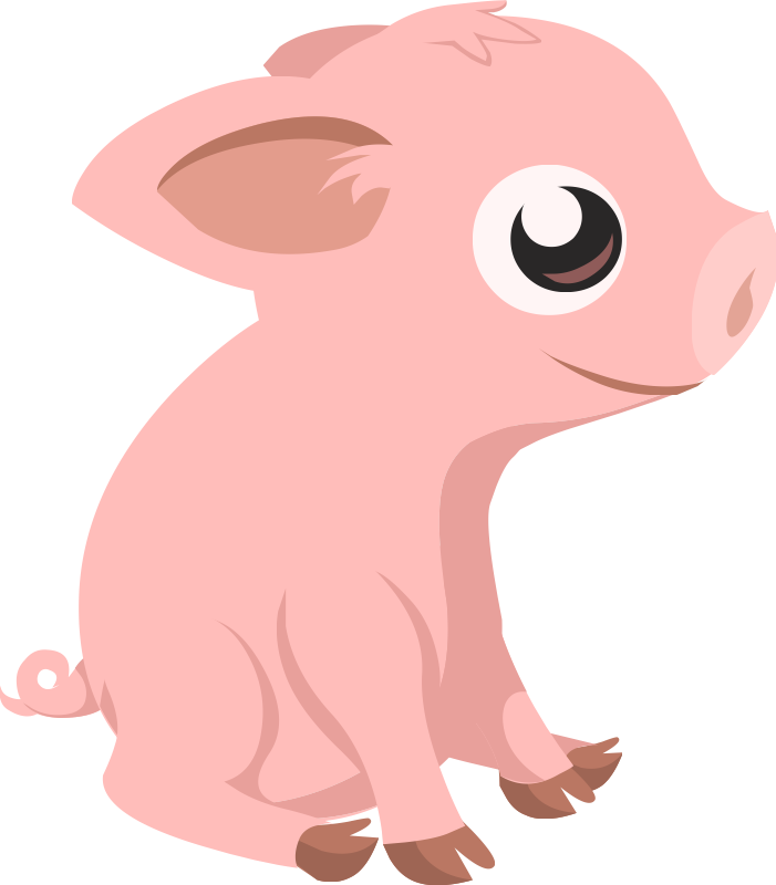 Public Domain Pig Clip Art . - Piglet Clipart