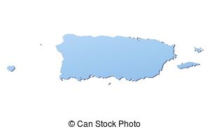 ... Puerto Rico map filled with light blue gradient. High... Puerto Rico map Clip Artby ...