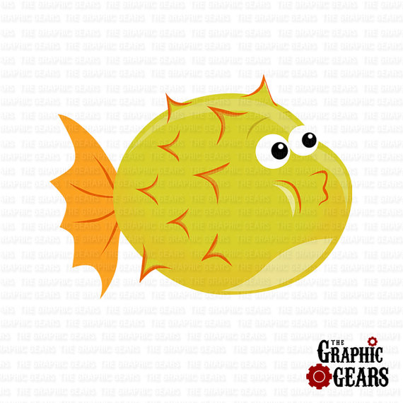 Puffer Fish Clip Art Cute Puffer Fish Clip Art Personal Or