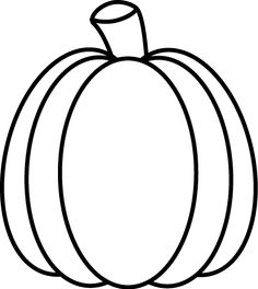 Black and White Autumn Pumpkin Clip Art - Black and White Autumn Pumpkin  Image