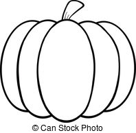 Pumpkin isolated Clip Artby Blackspring13/990 Black and White Pumpkin  Cartoon Illustration