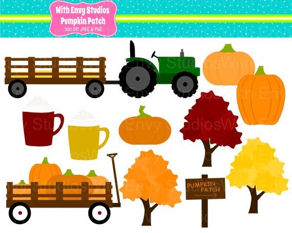 Pumpkin Patch Clipart Personal and Commerical Use by WithEnvyPaper, $3.00