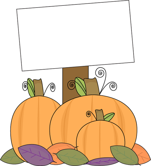 Pumpkin With A Blank Sign Clip Art Pumpkin With A Blank Sign Image