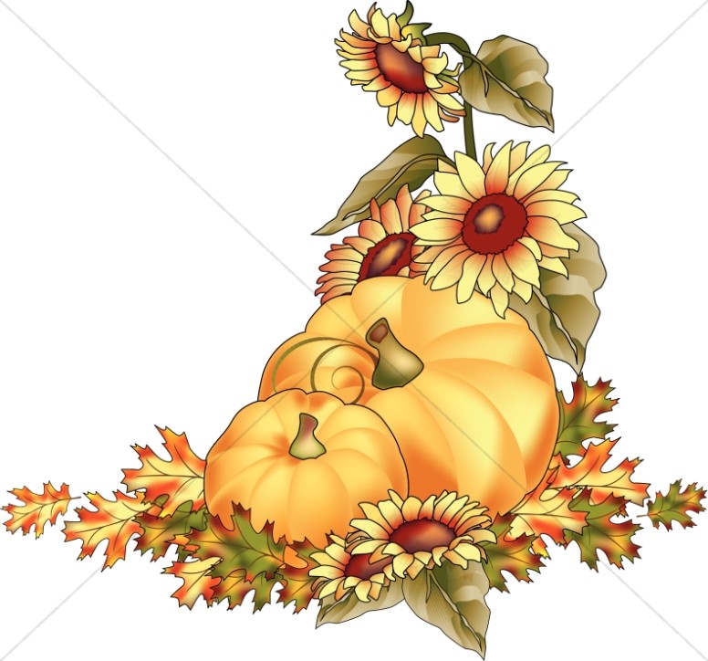 Pumpkins At Harvest Color Cli - Harvest Clip Art