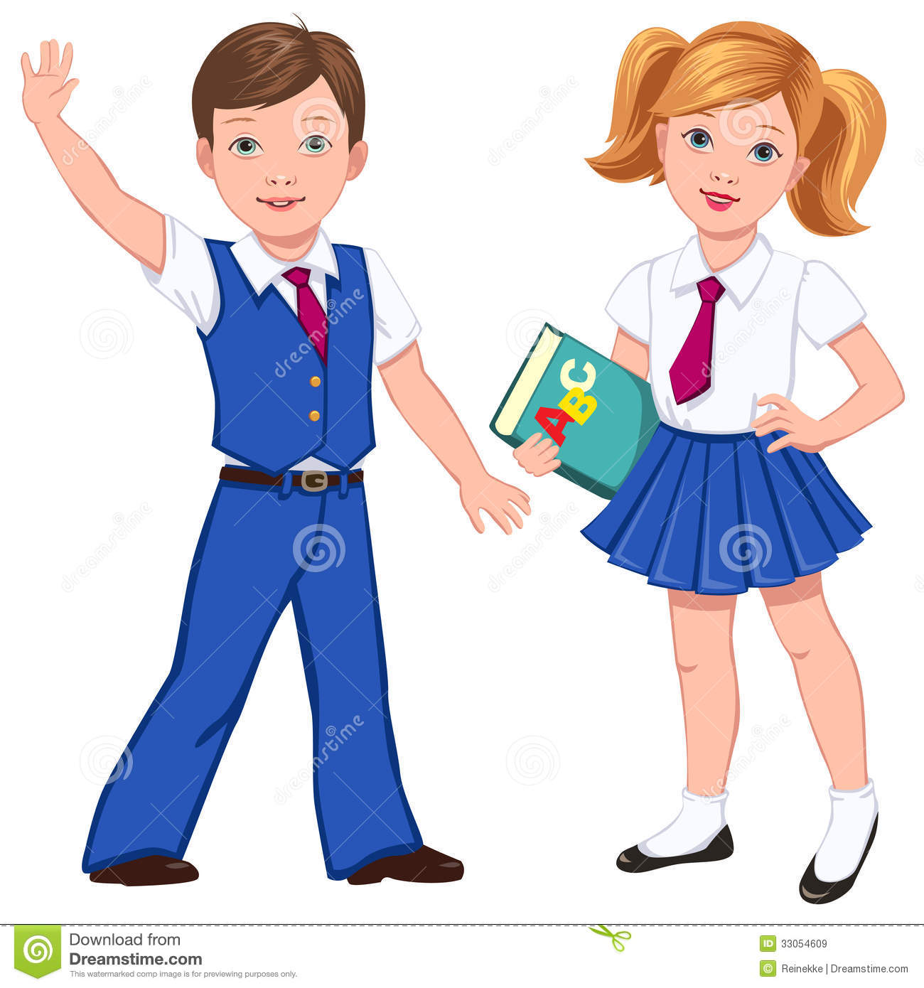 Pupils With Book Royalty Free Stock Images Image 33054609