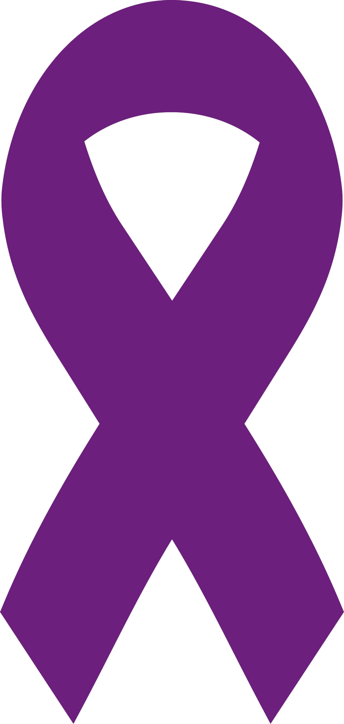 Purple Awareness Ribbon Clip  - Awareness Ribbon Clipart