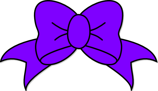 Purple Bow Clip Art At Clker  - Bow Images Clip Art
