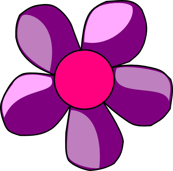 Purple Flower Clip Art At Clker Com Vector Clip Art Online Royalty