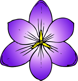 Purple Flower Clip Art Image. Free Crocus Clipart