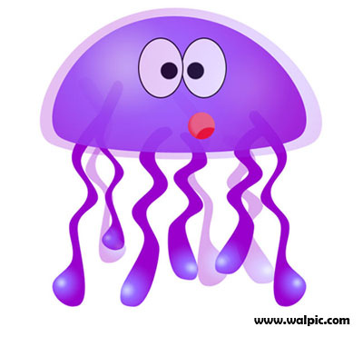 Purple Jellyfish Clipart #1