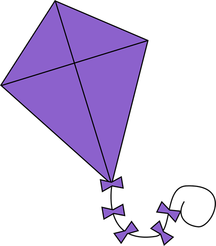 Purple Kite - Clip Art Kite