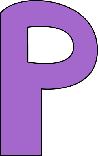 Purple Letter P Clip Art Image Large Purple Capital Letter P