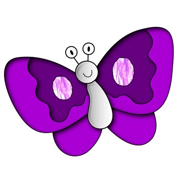 Purple u0026middot; Purple Bu - Purple Butterfly Clipart