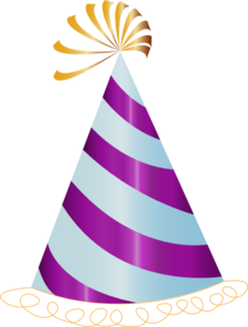 Purple Party Hat Clip Art - Party Hat Clipart
