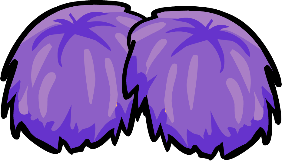 Purple Pom Poms Clipart