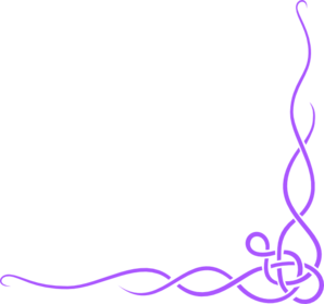 Purple Scroll Ribbon Border Clip Art